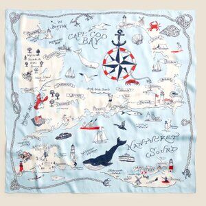NWT - J.Crew Limited-Edition Cape Cod Oversized Silk Bandana
